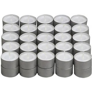 LAMBOSTO 50 WHITE T LITE CANDLES (PACK OF 50)