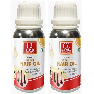 Alpha Essenticals Magic Hair Oil, Pack of 2, 100ml Each, Organic Remedy for Dandruff, Hairfall