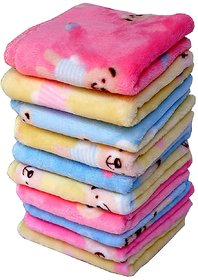 Teady Bear Print Kid's Hankey Handkerchief Women Soft Cotton Hankies Ladies hanky set for women