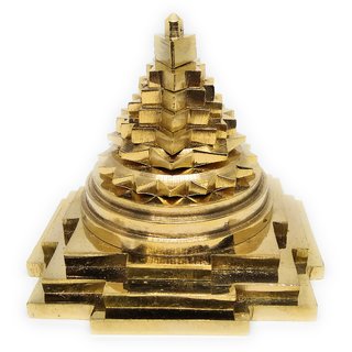                       Sumeru Shree Yantra In Gold Plated To Stable Lakshmi ( money ) And Remove All The Troubles From Your House                                              