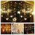 Generic AVN Elite B22 Warm White LED Curtain String Lights With Flashing/Blinking Modes (138 LED - 12 Star)
