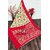 Sharda Creation Red Flower Printed Saree
