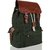 Earthy Fab Backpack for 16 Inches Laptop. Vintage Rugged Look. Canvas Leather Laptop Bag Olive Green.