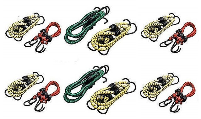 Buy High Strength Stretchable Elastic Rope/Bungee Cord for Hanging Clothes,  Tying Behind Bikes etc (Size 4 ft, 12PC) Online - Get 45% Off