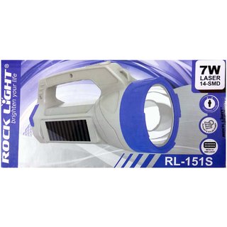 Rocklight 2 in 1 Solar and Electric Rechargeable 7 Watts Torch cum Emergency Light (RL-151S)