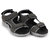 FAUSTO Men's Grey Outdoor Sports Adjustable Phylon Sole Flexi Sandals & Floaters