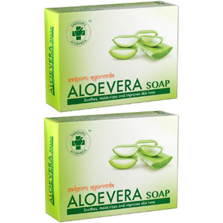 Sadguru Ayu rveda Aloevera Soap 75gm Pack Of 2 Sadguru Ayu rveda Aloevera Soap 75gm Pack Of 2