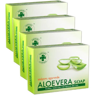 Sadguru Ayu rveda Aloevera Soap 75gm Pack Of 4 Sadguru Ayu rveda Aloevera Soap 75gm Pack Of 4