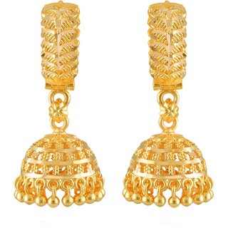 Vighnaharta Elegant Twinkling Beautiful Gold Plated Screw back alloy Jhumki Earring Vighnaharta Elegant Twinkling Beautiful Gold Plated Screw back alloy Jhumki Earring