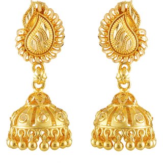 Vighnaharta Twinkling Elegant Gold Plated Screw back alloy Jhumki Earring Vighnaharta Twinkling Elegant Gold Plated Screw back alloy Jhumki Earring