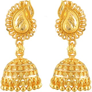 Vighnaharta Twinkling Beautiful Gold Plated Screw back alloy Jhumki Earring Vighnaharta Twinkling Beautiful Gold Plated Screw back alloy Jhumki Earring