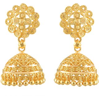 Vighnaharta Sizzling Gold Plated Screw back alloy Jhumki Earring Vighnaharta Sizzling Gold Plated Screw back alloy Jhumki Earring