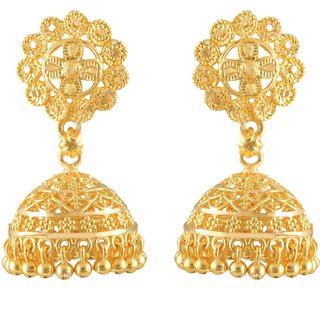                       Vighnaharta Sizzling Gold Plated Screw back alloy Jhumki Earring                                              