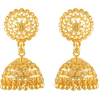 Vighnaharta Sizzling star Gold Plated Screw back alloy Jhumki Earring Vighnaharta Sizzling star Gold Plated Screw back alloy Jhumki Earring