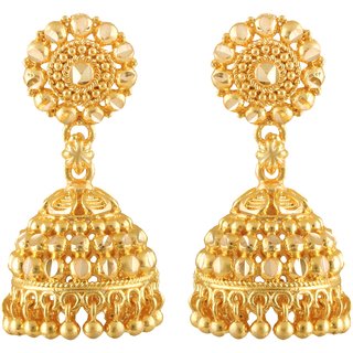 Vighnaharta Sizzling Allure Gold Plated Screw back alloy Jhumki Earring Vighnaharta Sizzling Allure Gold Plated Screw back alloy Jhumki Earring