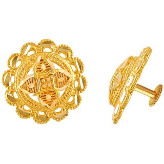 Vighnaharta Flory Gold Plated Screw back alloy stud Earring Vighnaharta Flory Gold Plated Screw back alloy stud Earring