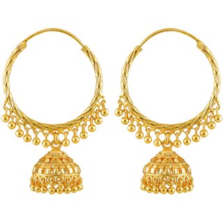                       Vighnaharta Stylish Alloy Gold Plated Chandbali Earring, jhumki Earring                                              