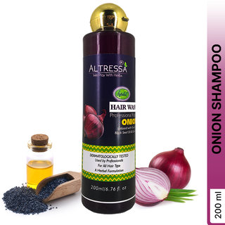 Altressa Professional Onion Shampoo with Onion, Coconut and Black Seed Oil For Hair Growth | Hair Strengthening, 200 ml