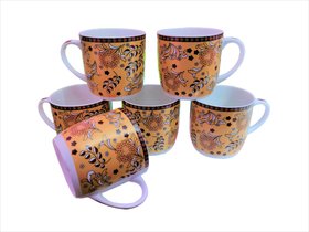 Royale Pack of 6 Bone China Royal Tea Cafe coffee cup and tea cup set of 6  (Multicolor)