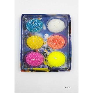 Kapoor Creations - Multicolour Floating Candles (Pack of 6)