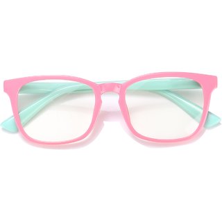                       CHEERS Blue Light Glasses for Kids Boys Girls Teens Premium Computer Glasses Anti Eyestrain  (Age 8-16 Yrs, Pink-Green)                                              