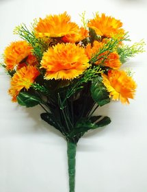 Yo Kangaroo Orange Carnations Flower Bunch for Wedding / Home Decor / Diwali
