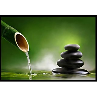                       Style UR Home -Ever Green Bamboo Painting -  Vastu Complaint - Vinyl Non Tearable High Quality Wall Poster - 24 x 24                                              