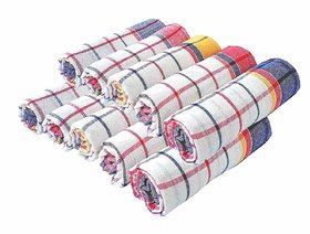 Cotton Kitchen Cleaning Cloth Duster Napkin Set Multipurpose (16x16 - inches Multicolour) -Set of 6