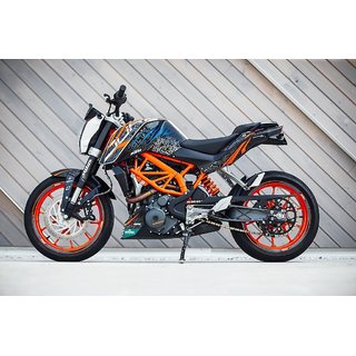 Buy Ktm Duke 125 200 390 Slashed Design Full Body wrap Decal Sticker Kit Online 2499 from ShopClues