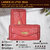 ALLEEN LEER Ladies Genuine Leather (Napa) Textured Premium Clutch / Wallet (Cherry Red)