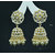 Stylish Real Gold Look Gold Jhumka type earrings for ladies. Navratri special by Jewellery Palace World