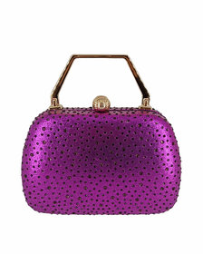 Boga Stylish Raindrops Patterned Box Clutch with Handle for Women (40206858)