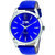 29K 9009 Round Blue Dial Leather Strap Partywear/Formal/Casual Boys Smart Analog Watch For Men