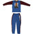 STYLE VALLEY Hosiery Unisex full sleeves t-shirt and full leg pajama Blue  maroon set of 1