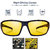 Kanny Devis Night Vision Driving Free Size Full Rim Wrap-around Non-Metal Unisex Sunglasses