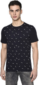 OAKMANS Men's Regular Fit  Solid T-Shirt Black Size 2XL