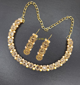 Aarable Alloy Jewel Set  (Rose Gold)