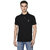 OAKMANS Men's Regular Fit Solid T-Shirt Black Size 2XL