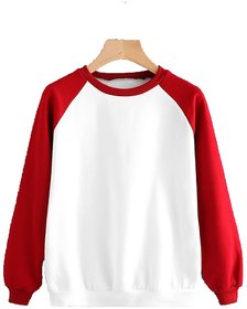 Crazy Prints Trendy White Cotton Fleece Sweatshirt For Womens