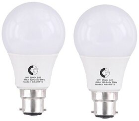 Crompton 9-Watt B22 Base LED Bulb (Pack of 2, Cool Day Light)