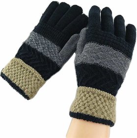 Bella Woollen Multicolor Gloves For Women (Assorted Color)
