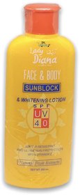 Lady Diana Face  Body Sun Block Whitening Body Lotion 200ml