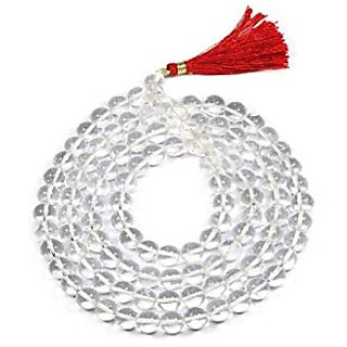 JAIPUR GEMSTONE-Natural Clear White Quartz Stone Mala 108+1 Beads Mala Lab Certified JAIPUR GEMSTONE-Natural Clear White Quartz Stone Mala 108+1 Beads Mala Lab Certified