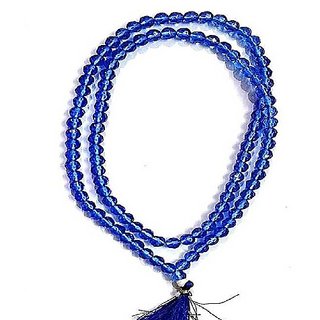                       Jaipur Gemstone-blue Quartz Japa Mala Gemstone Positive Effect For Unisex                                              