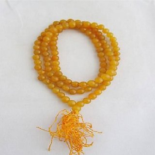                       Jaipur Gemstone-natural Yellow Quartz Mala 108 1 Beads Japa Rosary Spiritua                                              