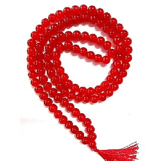 CEYLONMINE-Red Quartz Japa Mala Gemstone Positive Effect for Unisex CEYLONMINE-Red Quartz Japa Mala Gemstone Positive Effect for Unisex