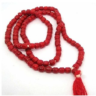 CEYLONMINE-Red Quartz Mala Natural Crystal Stone Bead Mala for Unisex CEYLONMINE-Red Quartz Mala Natural Crystal Stone Bead Mala for Unisex