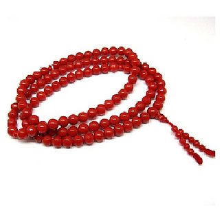 CEYLONMINE-Red Quartz Mala Crystal Stone Mala 108 Bead Jaap Mala for Unisex CEYLONMINE-Red Quartz Mala Crystal Stone Mala 108 Bead Jaap Mala for Unisex