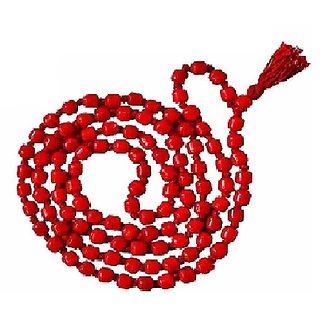                       CEYLONMINE-Quartz mala Natural Red Quartz Japa Mala with 108 Prayer Beads                                              