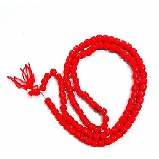                       CEYLONMINE-Red Quartz Mala Natural Stone Bead Mala for Unisex                                              